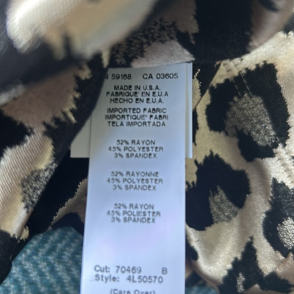 Karen Kane NWT Leopard Print Shiny Piper Pants XL - Picture 6 of 6